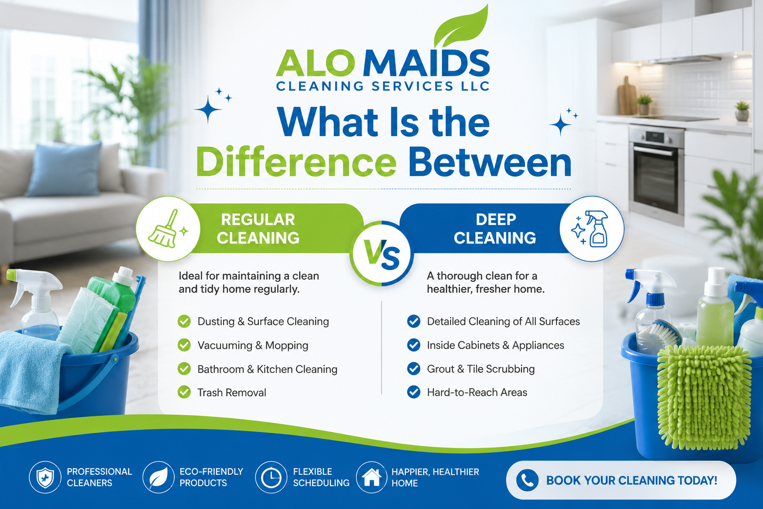 Difference Between Regular and Deep Cleaning