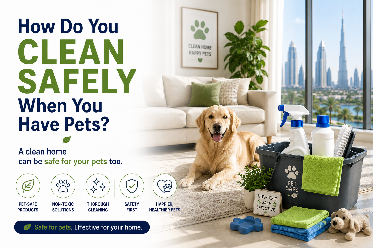 How to Clean Safely When You Have Pets