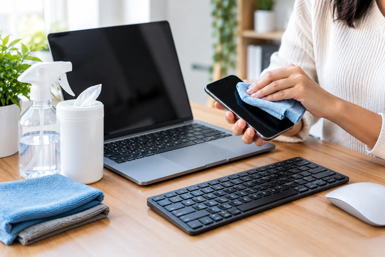 Clean Phones, Laptops and Keyboards