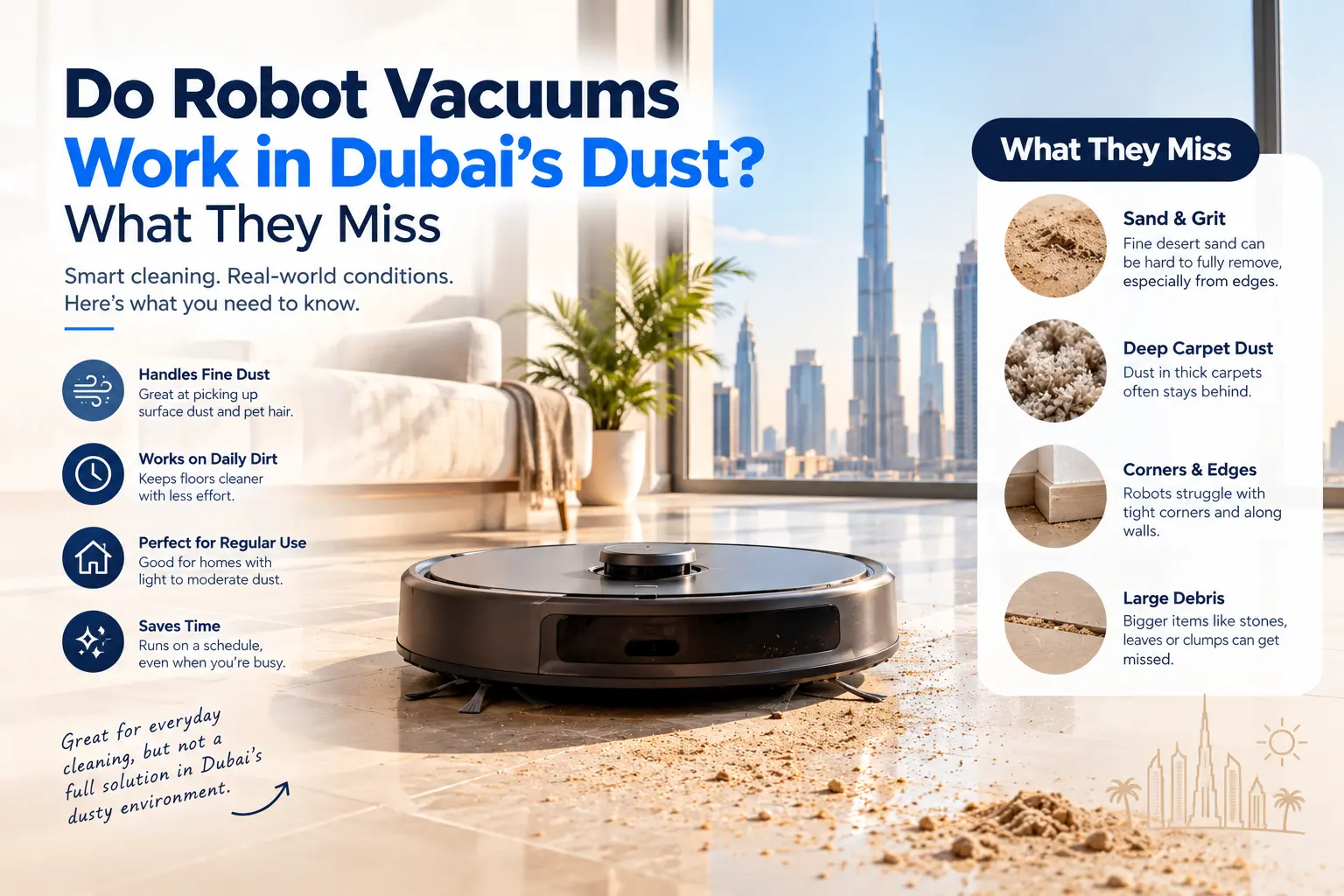 Robot Vacuums in Dubai Dust